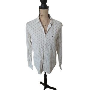 Oxemberg beach pebble men's button down shirt, size large